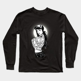 tattooed skater girl Long Sleeve T-Shirt